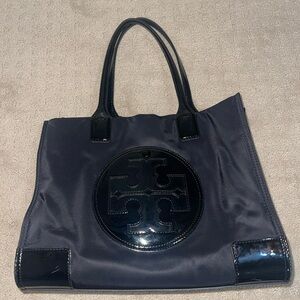 Tory Burch Black Tote with Logo Accent